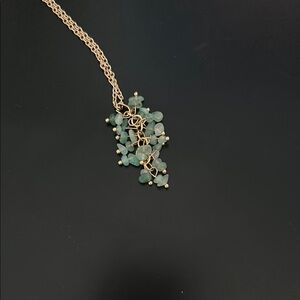 Elegant Green Aventurine Cluster Necklace